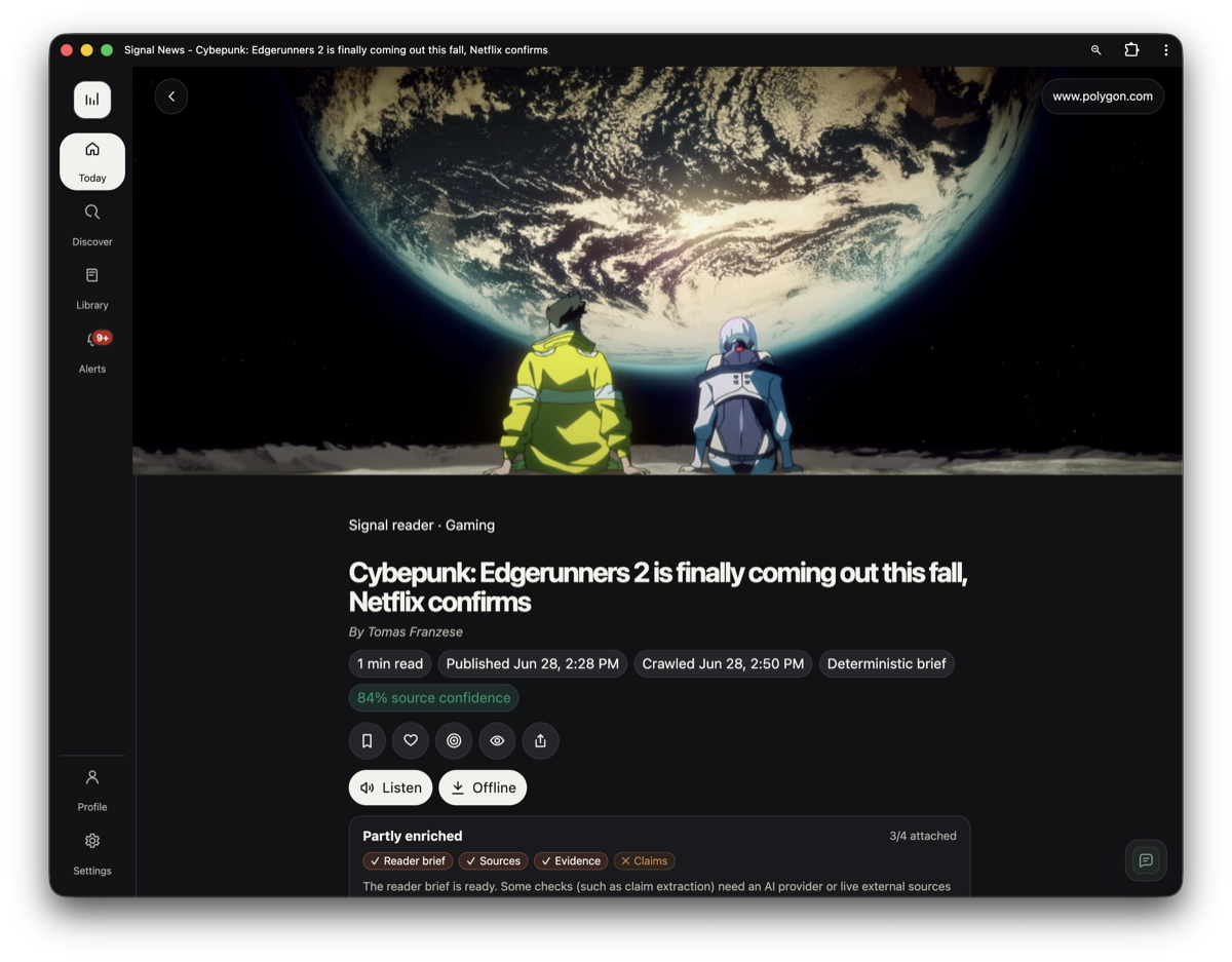 Signal News — by topic